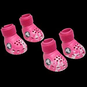 Pet Crocs Boots in Dragon Fruit Color (Glow in the dark), Size Small